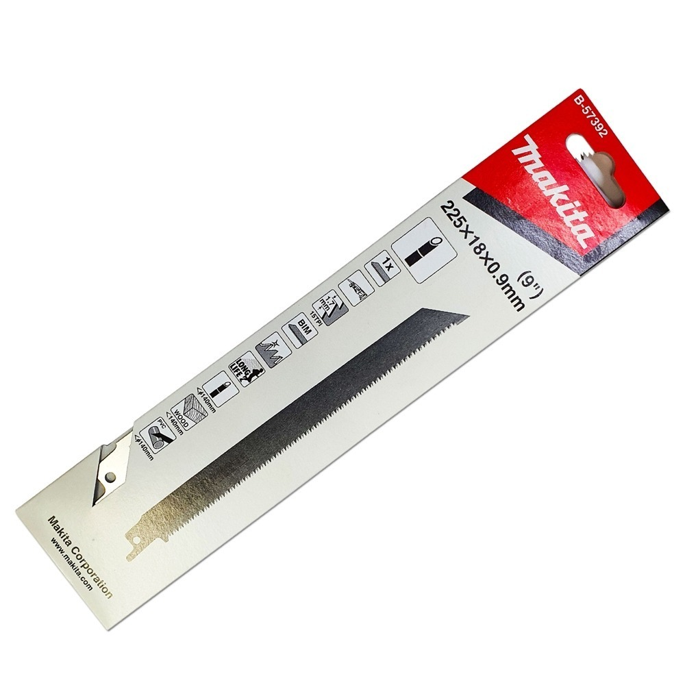ใบเลื่อยชัก  MAKITA B 57392 ความยาว  225 มม  15 TPI  BIM ใบเลื่อยชัก  MAKITA B 57392 ความยาว  225 มม  15 TPI  BIM