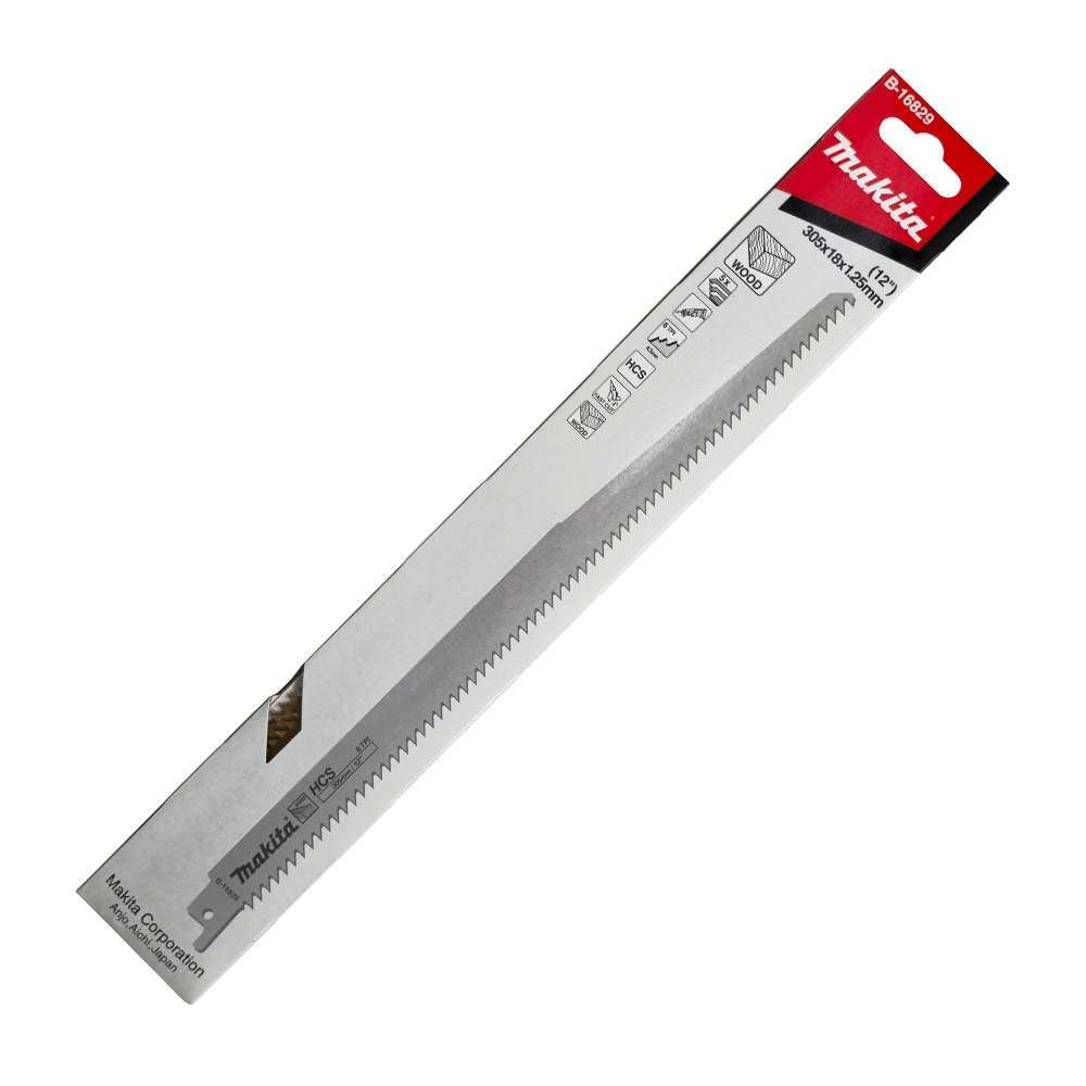 ใบเลื่อยชัก  MAKITA B 16829  ความยาว  305 มม  6 TPI HCS    แพ็ค 5 ใบ  