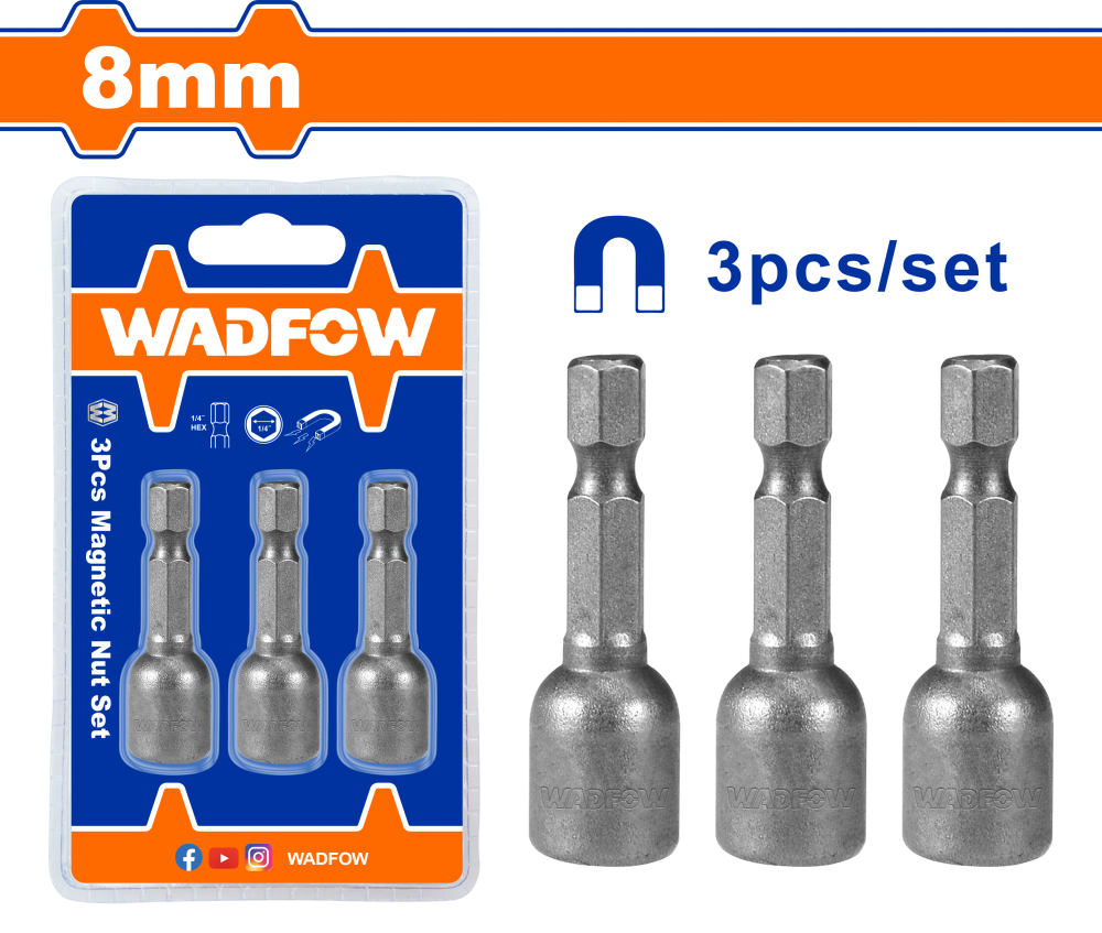 ชุดลูกบล็อก จับดอกไขควง แม่เหล็ก WADFOW 14 นิ้ว 40CR WWR1K08