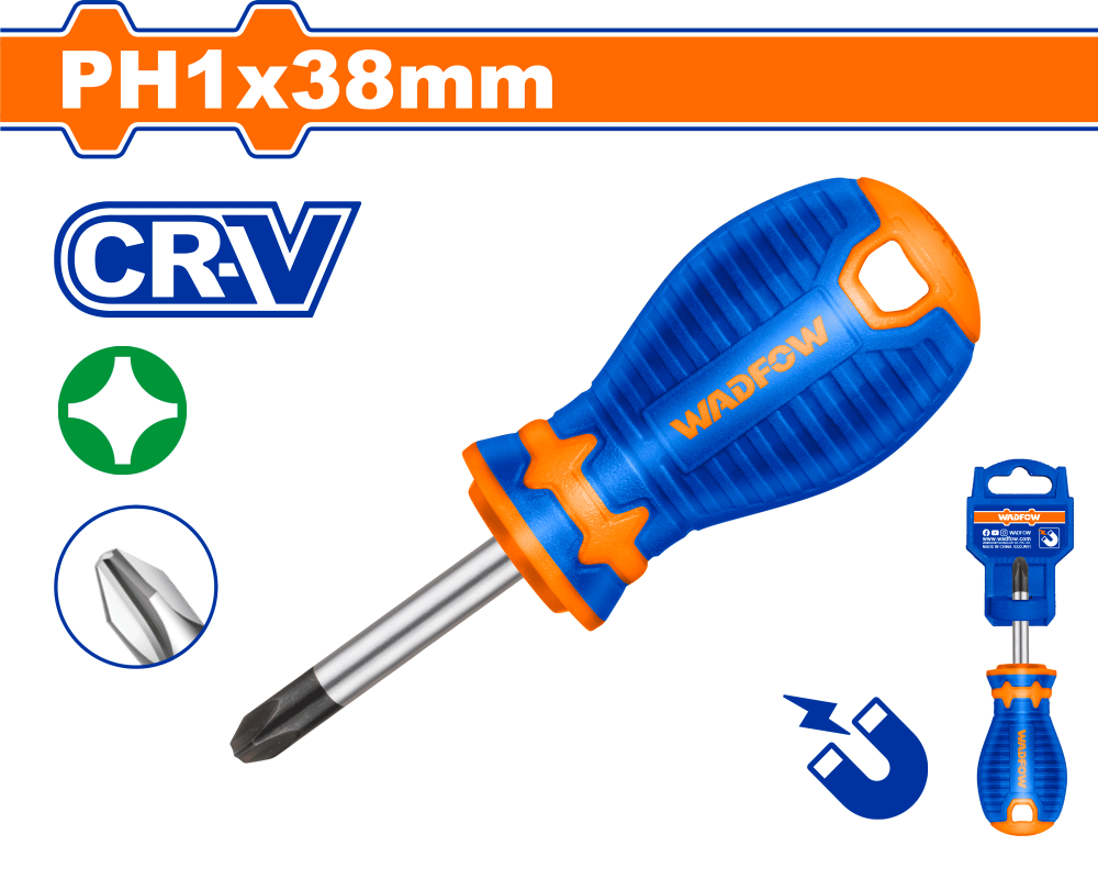 ไขควงแฉก WADFOW PH1x38mm CRV WSD2211
