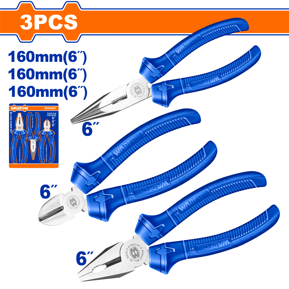 ชุดคีม WADFOW WPS0623  3 ชิ้น  ชุดคีม WADFOW WPS0623  3 ชิ้น