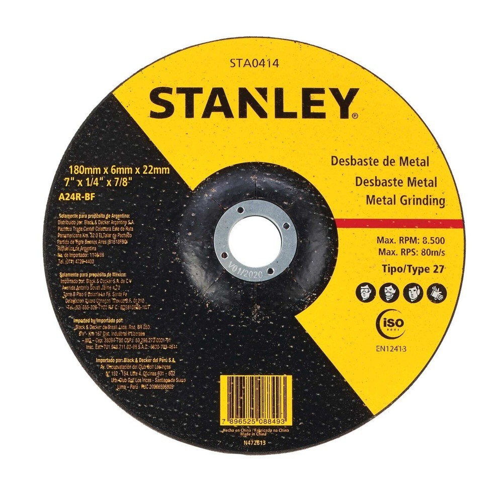 ใบเจียร STANLEY STA0414 7 นิ้ว 180x6x22 มม 