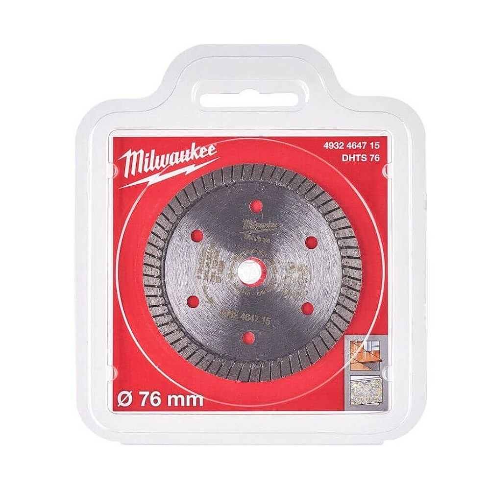 ใบเพชรตัดกระเบื้อง MILWAUKEE 4932464715  DHTS 76  Diamond Tile Cutting Disc ขนาด 3 นิ้ว