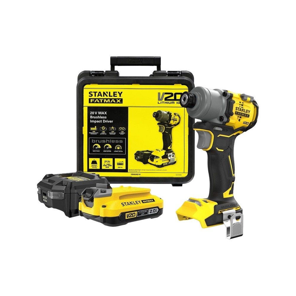 ไขควงกระแทกไร้สาย STANLEY SBI830D1K B1 พร้อมกับแบตเตอรี 2Ah 1 ก้อน
