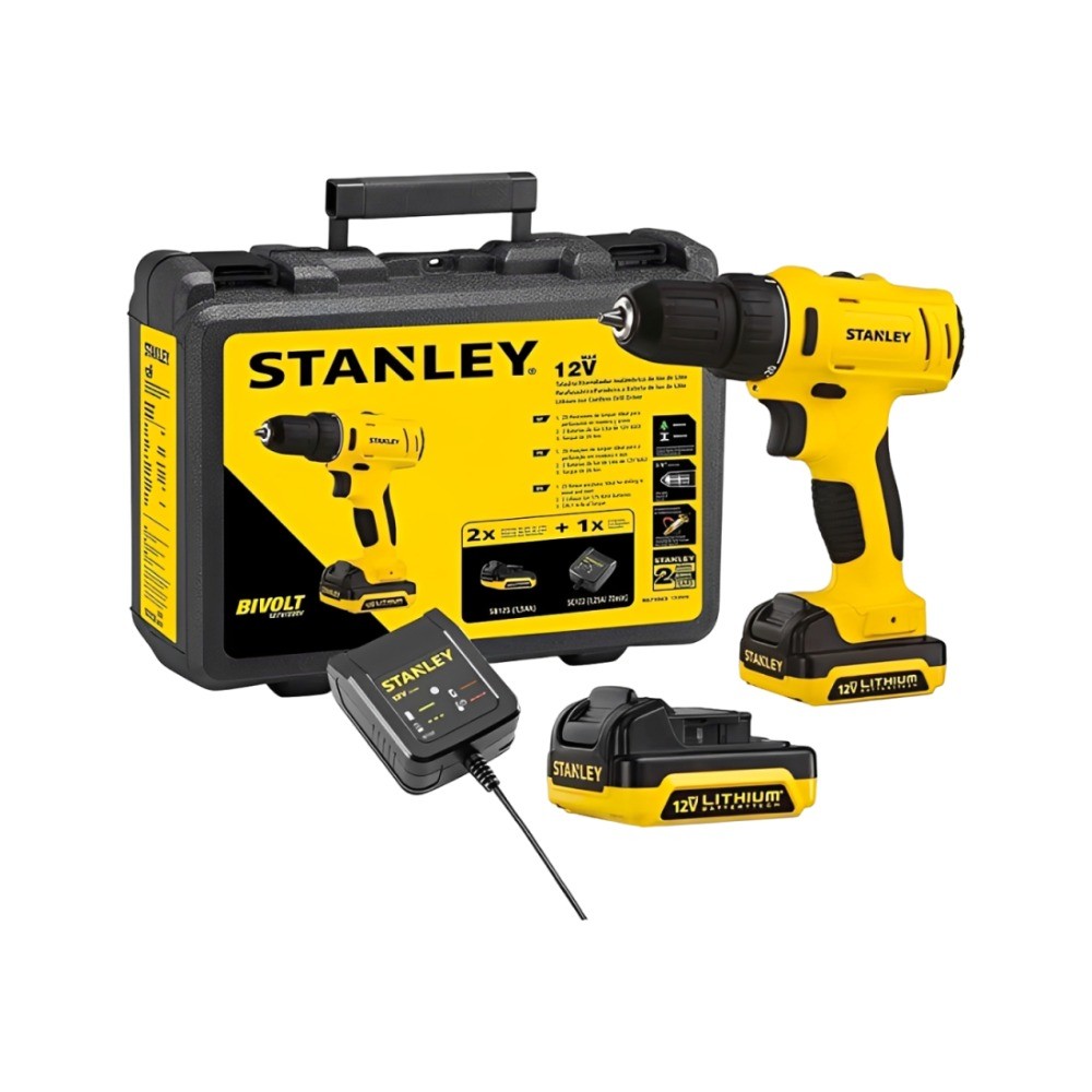 สว่านกระแทกไร้สาย STANLEY SCH121S2K B1 12V พร้อมแบตเตอรี่ 1 5Ah พร้อมกล่อง