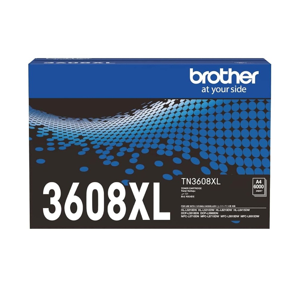 ตลับผงหมึก Brother TN 3608XL โทนเนอร์ สีดำ ความจุสูงพิเศษ รองรับ 11 000 แผ่น