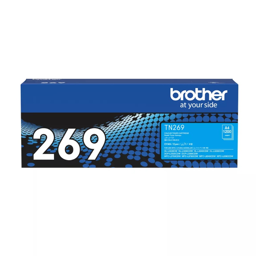 ตลับผงหมึก Brother TN 269C โทนเนอร์ สีฟ้า รองรับ 1 200 แผ่น