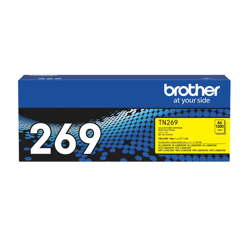 ตลับผงหมึก Brother TN 269Y โทนเนอร์ สีเหลือง รองรับ 1 200 แผ่น