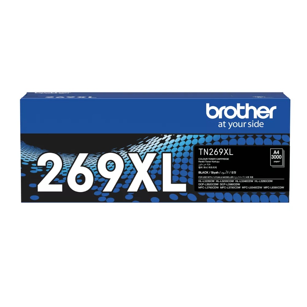 ตลับผงหมึก Brother TN 269XLBK โทนเนอร์ สีดำ ความจุสูง รองรับ 3 000 แผ่น
