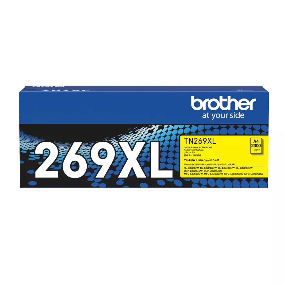 ตลับผงหมึก Brother TN 269XLY โทนเนอร์ สีเหลือง รองรับ 2 300 แผ่น