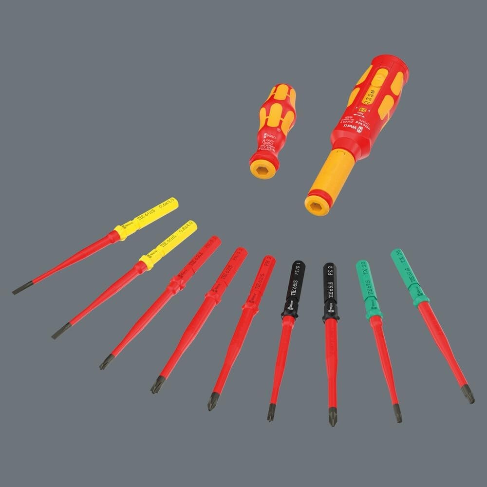 ชุดไขควง Wera Kraftform Kompakt VDE Safe Torque Speed ​​Basic 1 05006634001 ชุด 11 ชิ้น