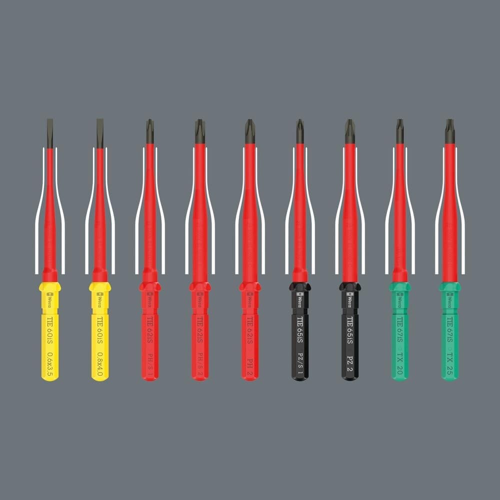 ชุดไขควง Wera Kraftform Kompakt VDE Safe Torque Speed ​​Basic 1 05006634001 ชุด 11 ชิ้น