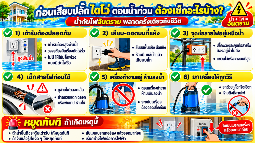 ไดโว่ สูบน้ำท่วม เลือกแบบไหน วางตรงไหน ถึงจะสูบทันน้ำ