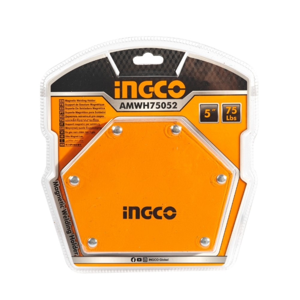 แม่เหล็กจับฉากหกเหลี่ยม INGCO AMWH75052 ขนาด 5 นิ้ว