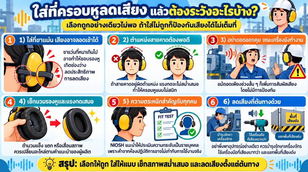 ที่ครอบหูลดเสียง vs หูฟัง ANC ใช้งานแทนกันได้ไหม