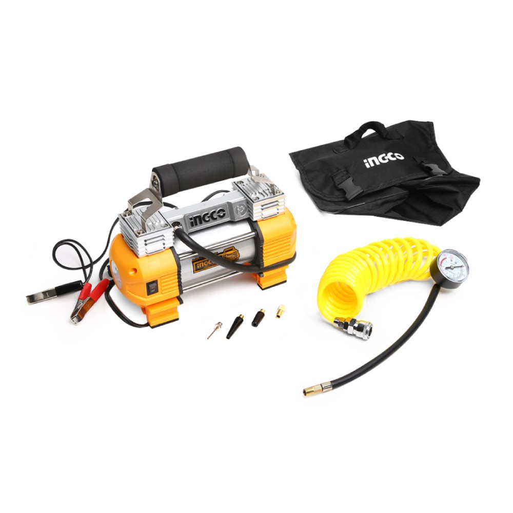 ปั๊มลมมินิ INGCO AAC2508 12V แรงดันลมสูงสุด 120 PSI