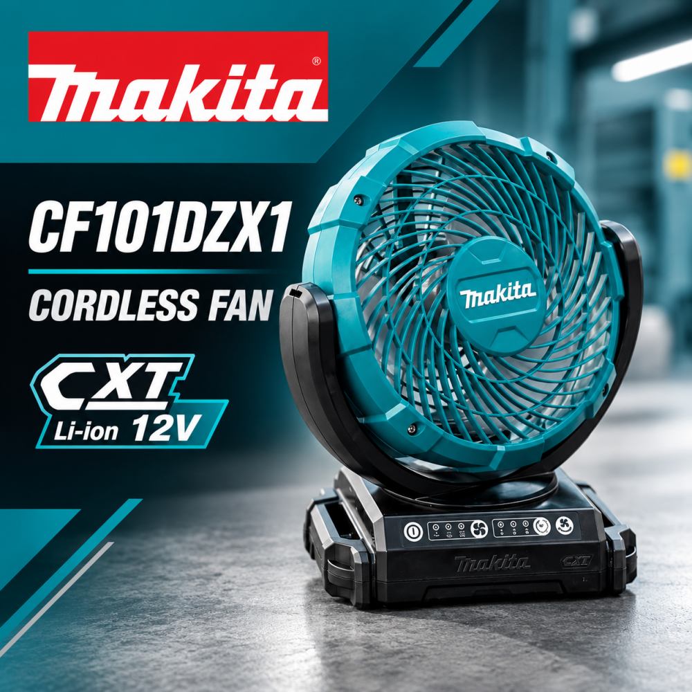 พัดลมไร้สาย MAKITA CF101DZX1 Cordless Fan CXT Li ion 12V ขนาด 7 1 8 นิ้ว  180 มม    ตัวเปล่า 