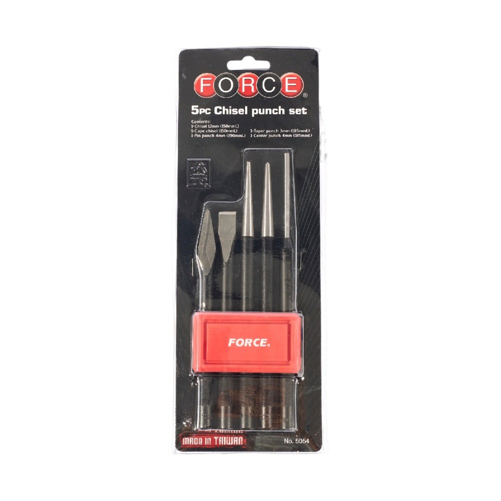 ชุดเหล็กตอกและสกัด FORCE F131 5054 จำนวน 5 ชิ้น
