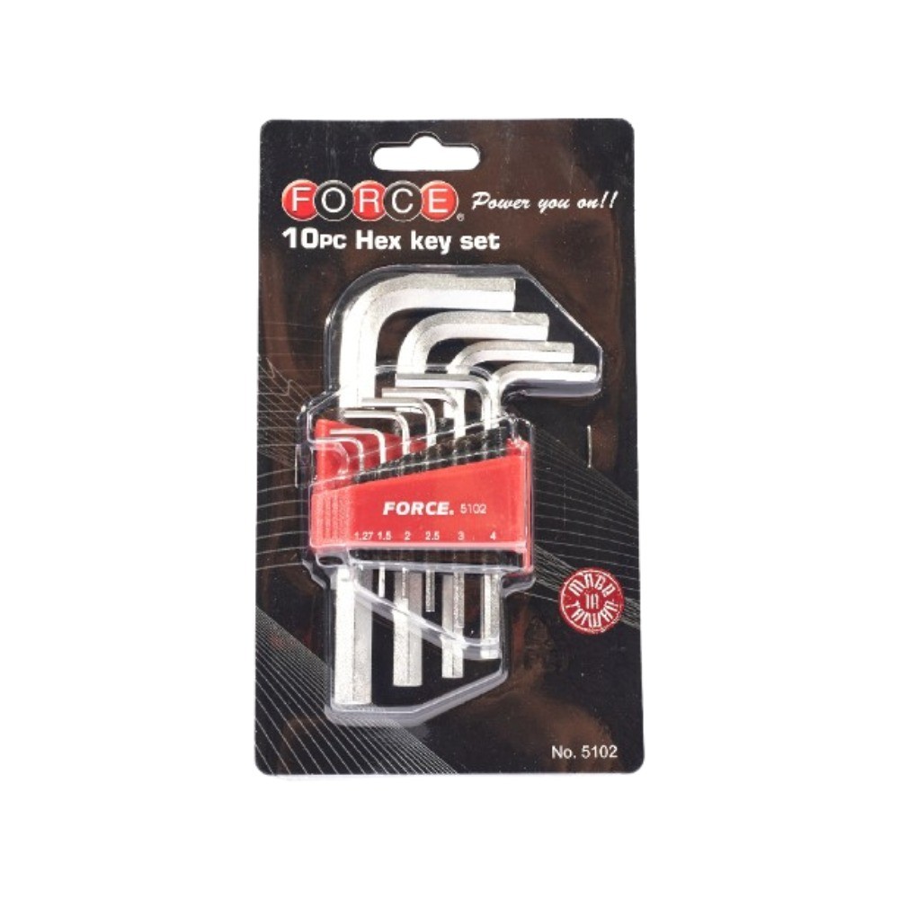 ชุดประแจแอลหกเหลี่ยม FORCE F131 5102 ขนาด 1 27–10 มม 