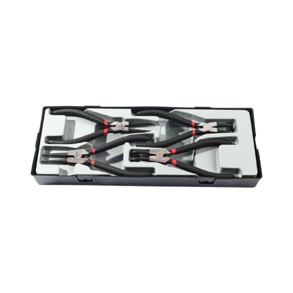 ชุดคีมหนีบและถ่างแหวน FORCE F131 T5043A ความยาว 7 นิ้ว จำนวน 4 ชิ้น