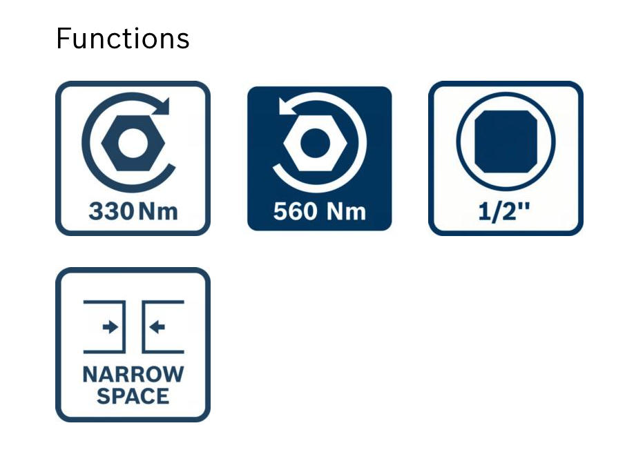 บล็อกกระแทกมุมฉากไร้สาย BOSCH GRS18V 330 Professional ขนาด 1 2 นิ้ว แรงบิด 560 นิวตันเมตร  ตัวเปล่า 