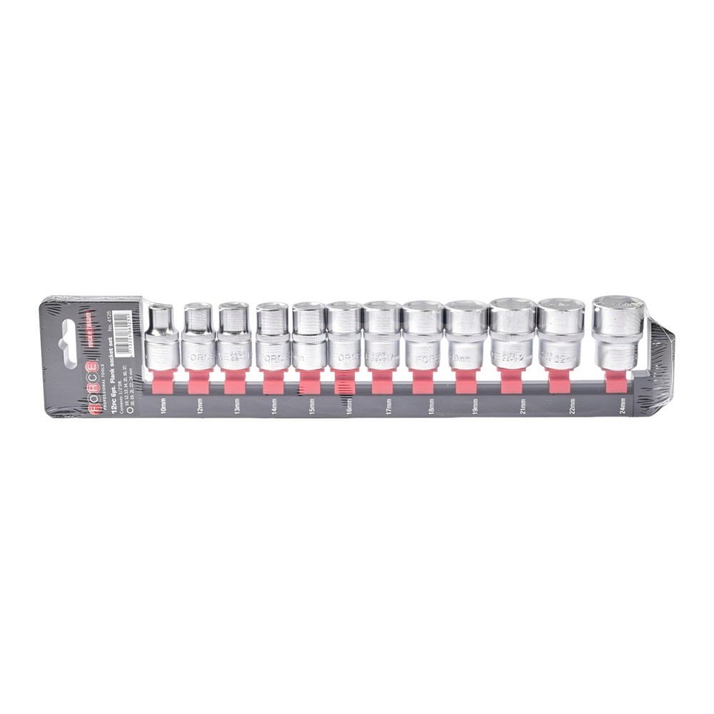 ชุดลูกบ็อกซ์ 6PT FORCE F131 4125 ขนาด 1 2 นิ้ว จำนวน 12 ชิ้น เบอร์ 10–24 มม 