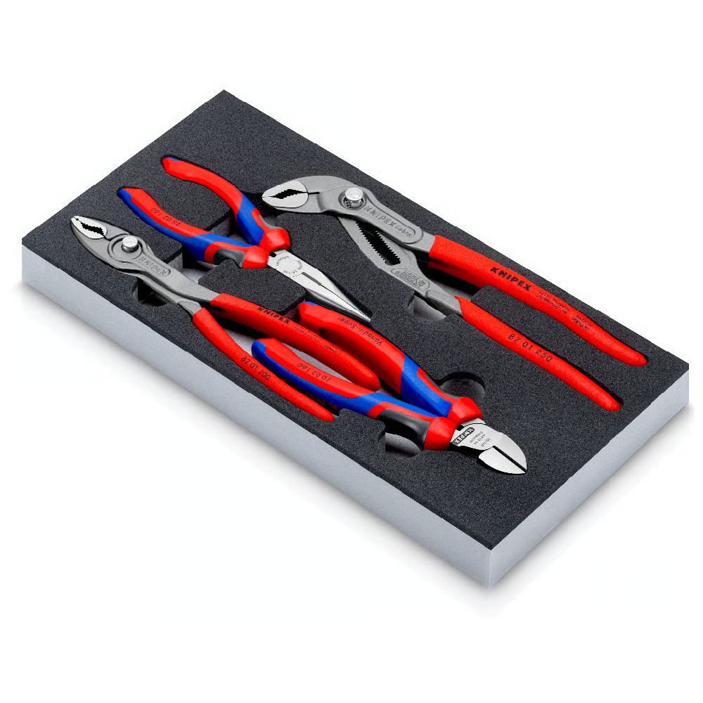 ชุดคีม KNIPEX Basic II 00 20 01 V25 พร้อมถาดโฟม  4 ชิ้น 