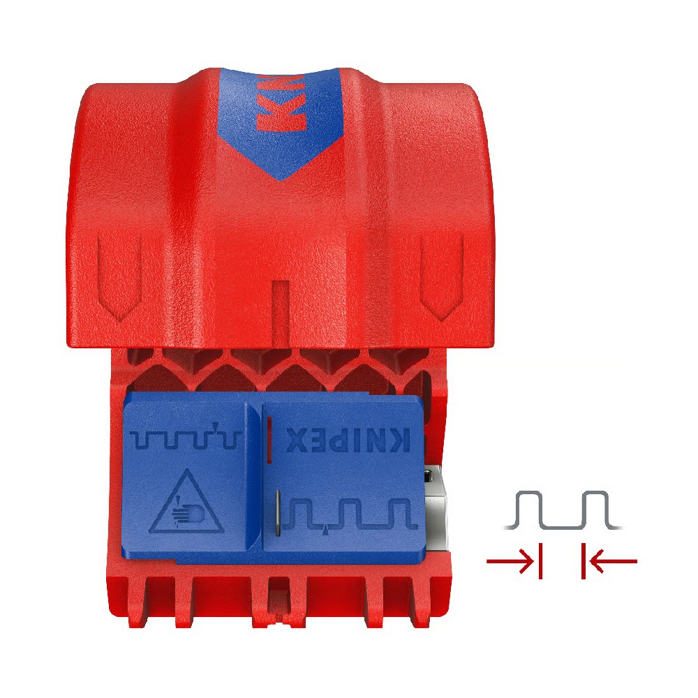 คัตเตอร์ตัดท่อ KNIPEX BiX® 90 22 10 V01 ยาว 72 มม  พร้อมเพลตเสริมสำหรับตัดท่อลูกฟูก