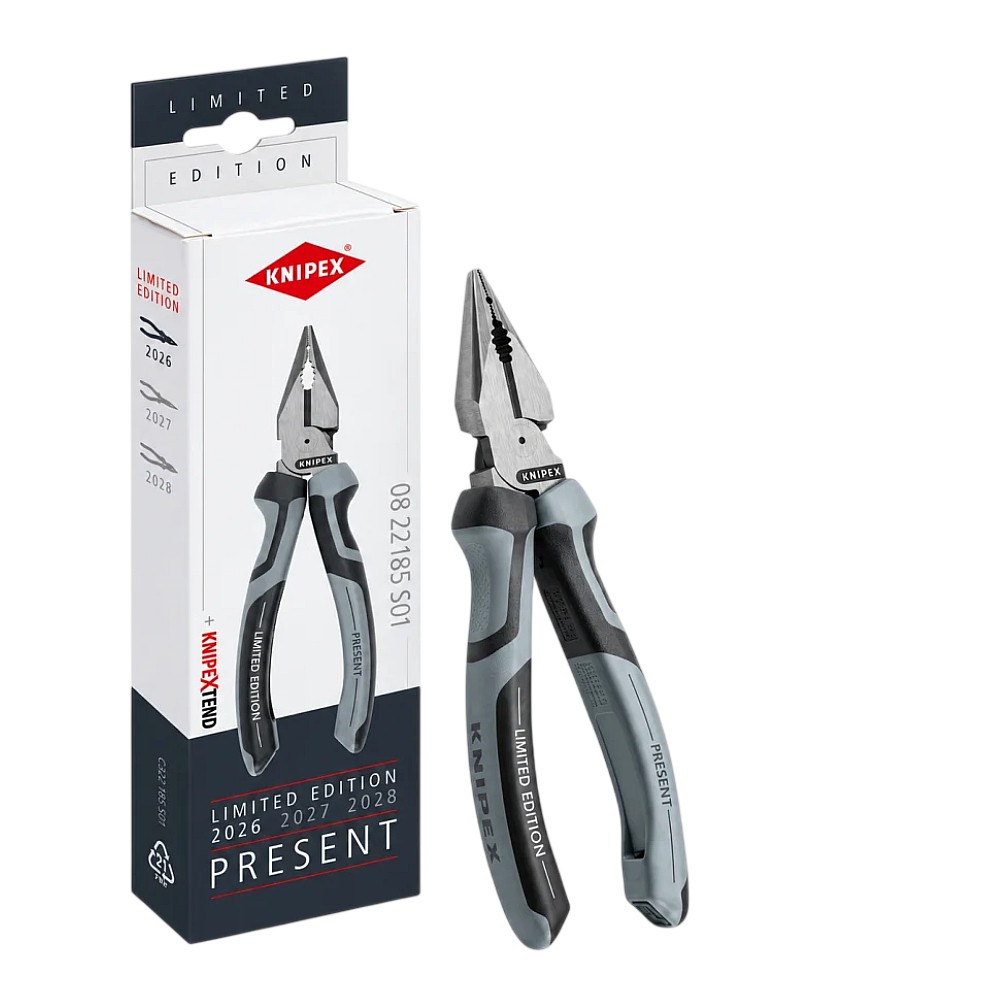 คีมปากจิ้งจก KNIPEX 08 22 185 S01 Pliers Limited Edition 2026 ขนาด 185 มม   ด้ามยาง 2 ชั้น 