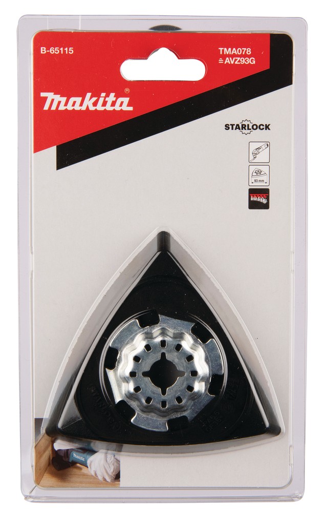ใบมัลติทูล ฐานขัดกระดาษทราย สามเหลี่ยม MAKITA TMA078 ขนาด 93mm (B-65115) (STARLOCK)