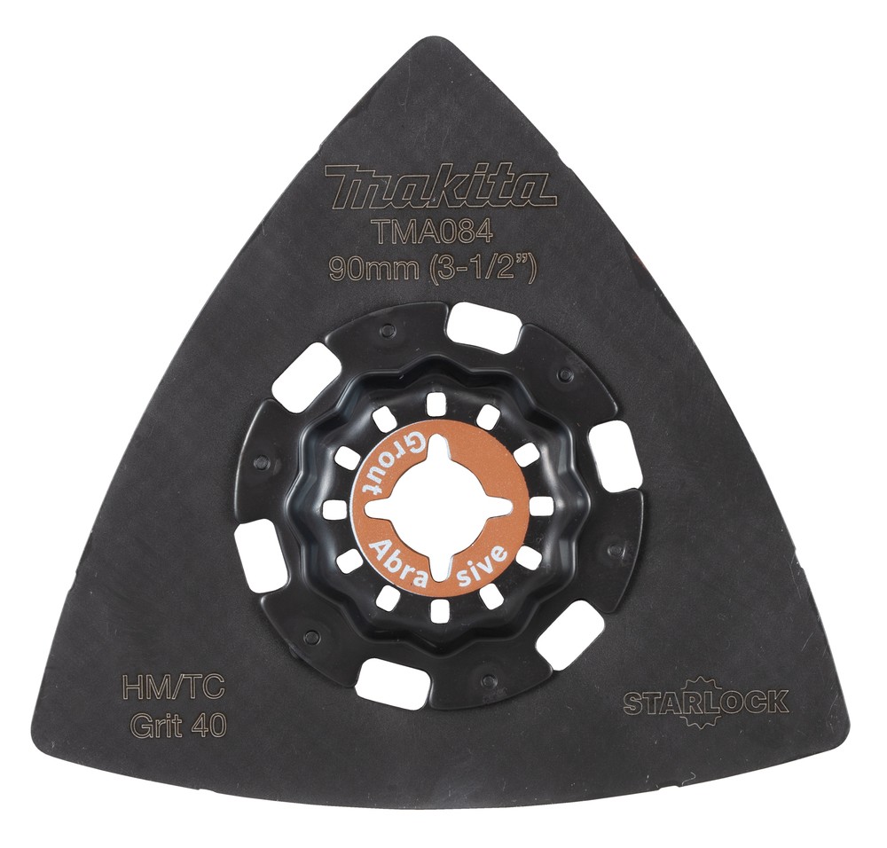 ใบมัลติทูล ฐานขัดกระดาษทราย สามเหลี่ยม #40 MAKITA TMA084 ขนาด 90mm (B-69808) (STARLOCK)