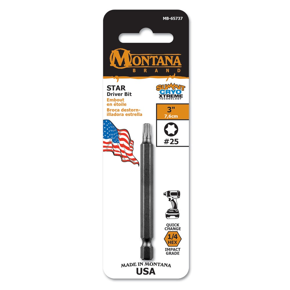 ดอกไขควงหัวดาว Torx MONTANA MB-65737 เบอร์ T25 ยาว 7.6 cm