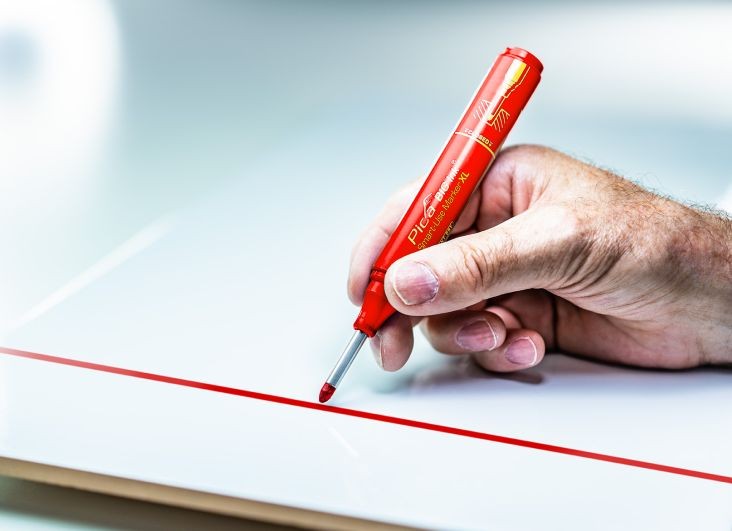 ปากกา มาร์คจุด PICA BIG Ink 170/40/SB สีแดง Smart-Use Marker XL