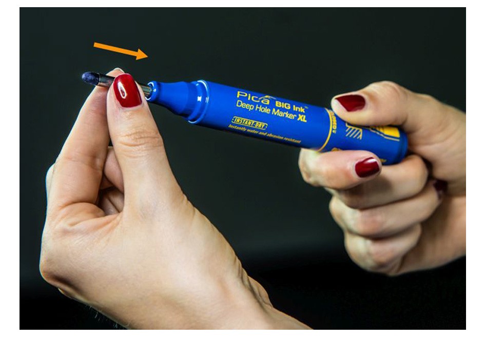 ปากกา มาร์คจุด PICA BIG Ink 170/52/SB สีขาว Smart-Use Marker XL