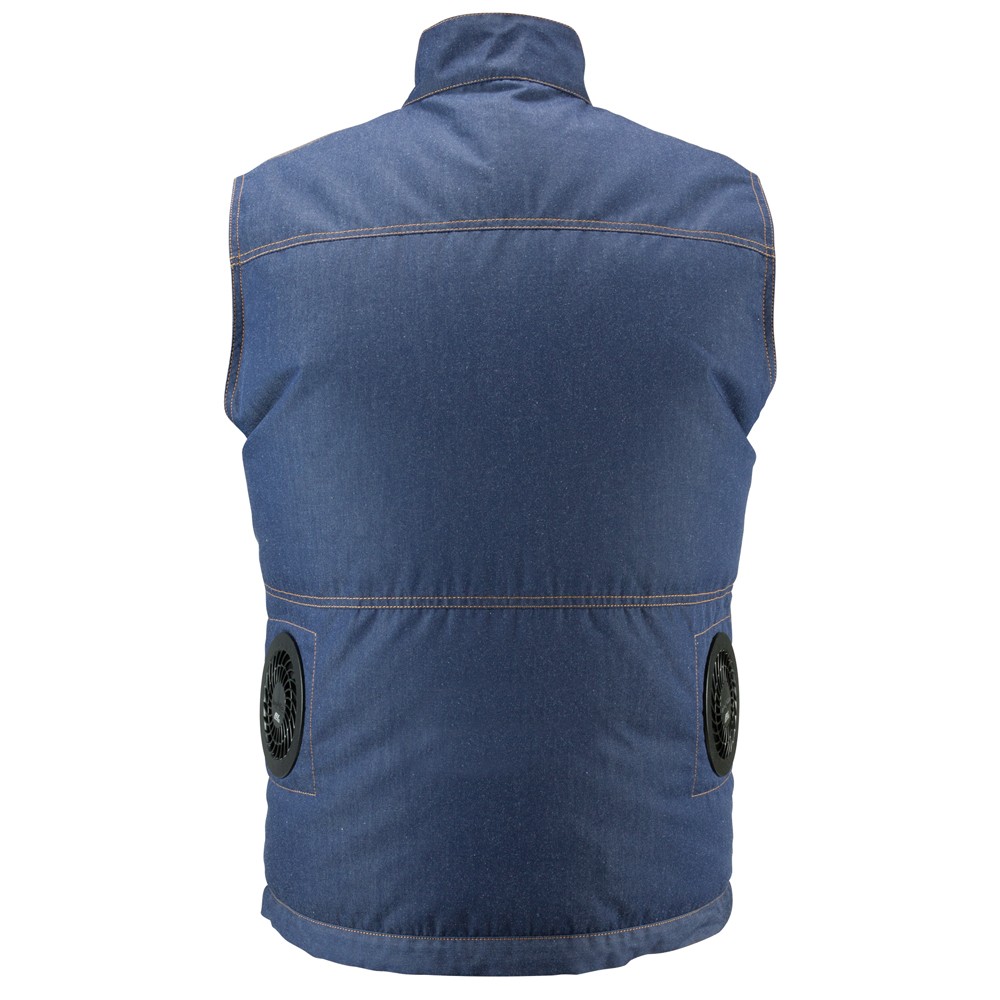 เสื้อพัดลม ไร้สาย MAKITA DFV215A03 SIZE L (12V./ 18V.) (เสื้อกั๊กยีนส์) ตัวเปล่า Cordless fan jacket (jeans vest) SOLO