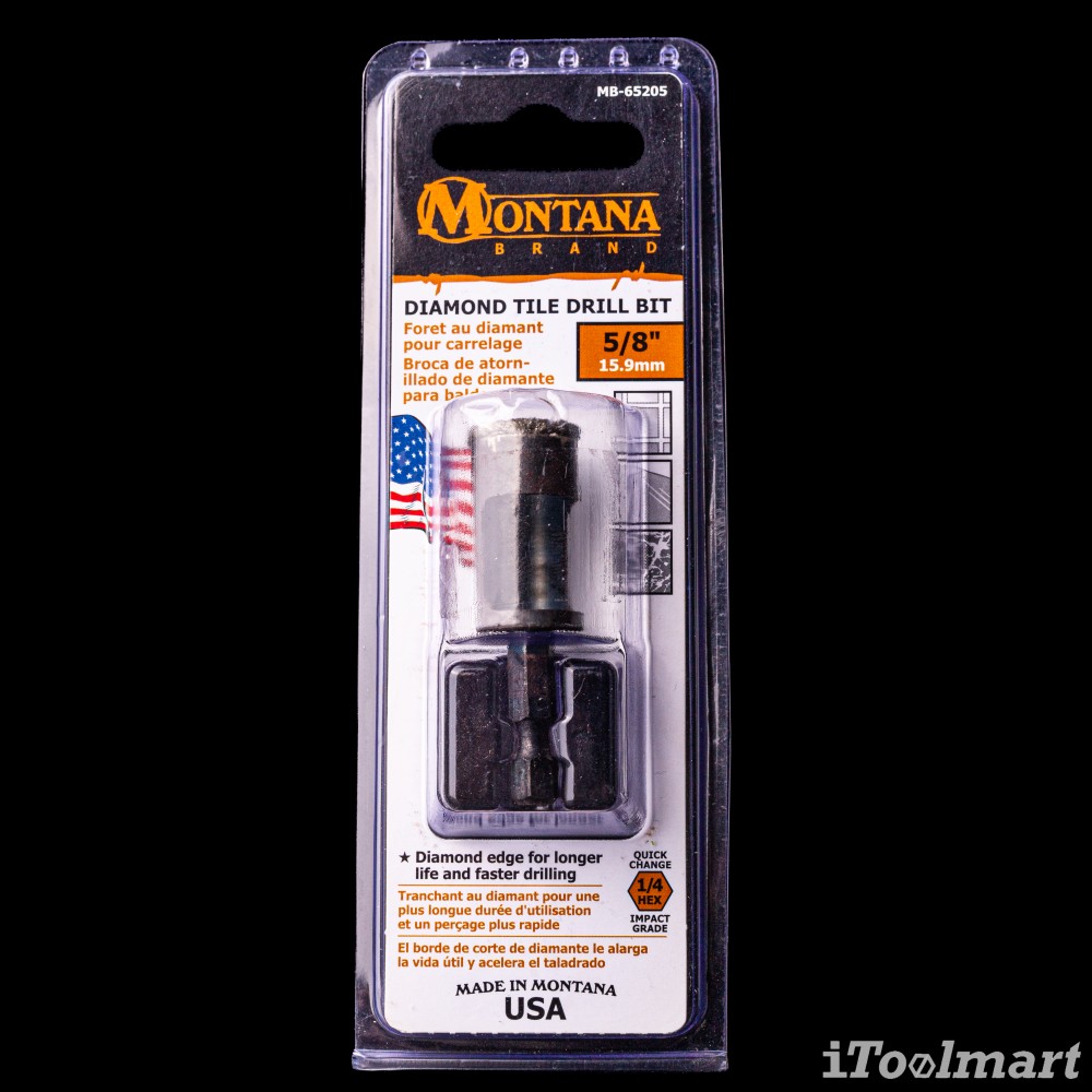 ดอกสว่านเจาะกระเบื้อง MONTANA MB-65205 ขนาด 5/8 นิ้ว 15.9 mm