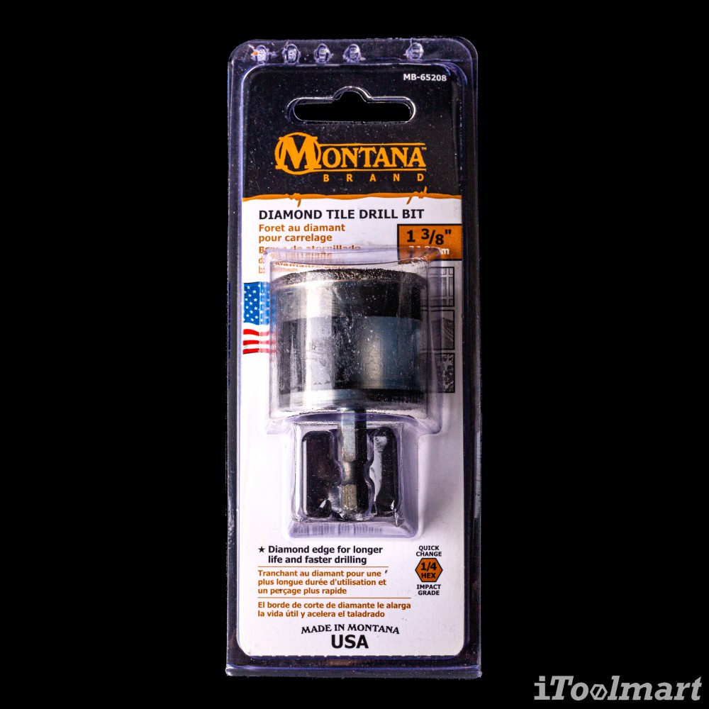 ดอกสว่านเจาะกระเบื้อง MONTANA MB-65208 ขนาด 1 3/8 นิ้ว 34.9 mm