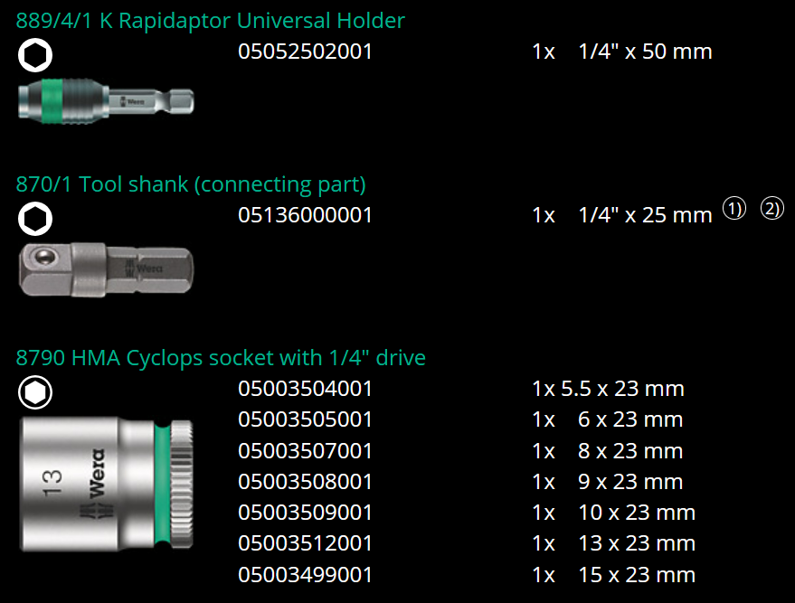 ชุดประแจ Wera ซ่อมจักรยาน 5004183001 Bicycle Set Tool-Check Plus 3A