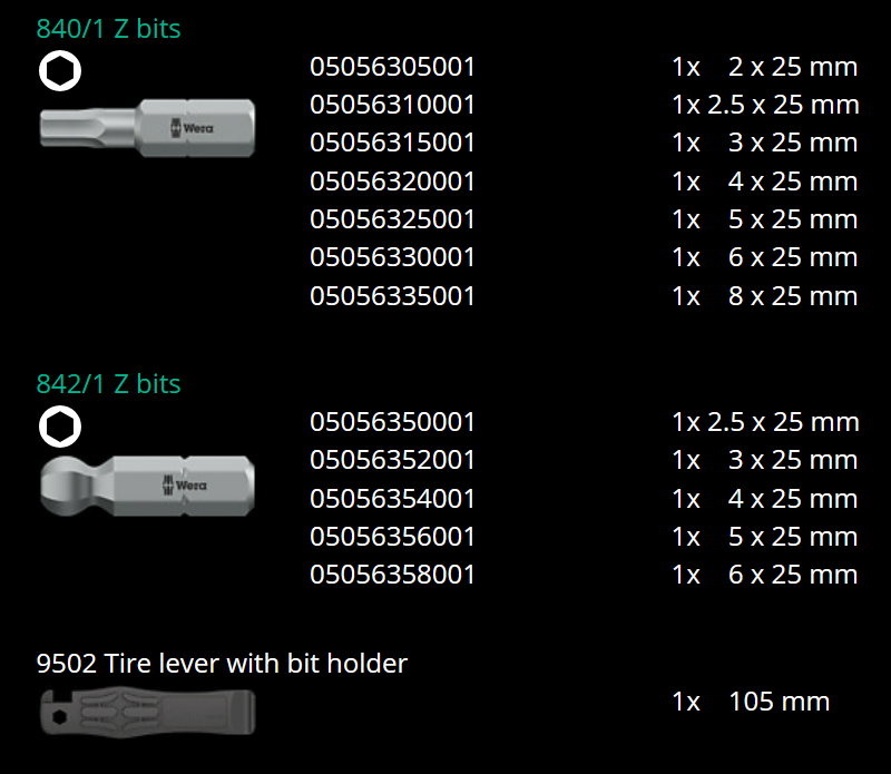 ชุดประแจ Wera ซ่อมจักรยาน 5004183001 Bicycle Set Tool-Check Plus 3A