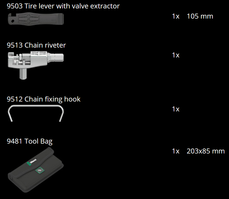 ชุดประแจ Wera ซ่อมจักรยาน 5004183001 Bicycle Set Tool-Check Plus 3A