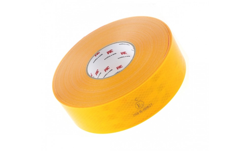 เทปสะท้อนแสงไดมอนด์เกรด  3M รุ่น 983-71 สีเหลือง ขนาดกว้าง 53.5 มม. ยาว 50 ม. 