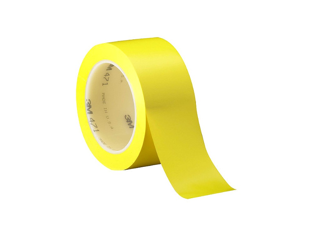 เทปพลาสติก 3M NO.471 สีเหลือง ขนาด48มม.X33ม.