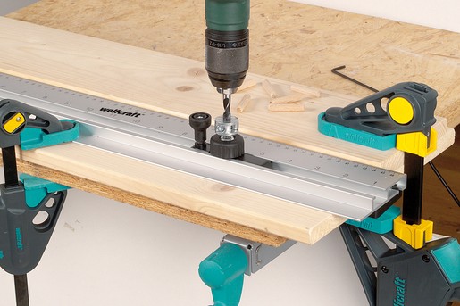 จิ๊กเจาะรู Wolfcraft 4650000 Dowelling jig ø5,6,8,10mm 5 in1 function