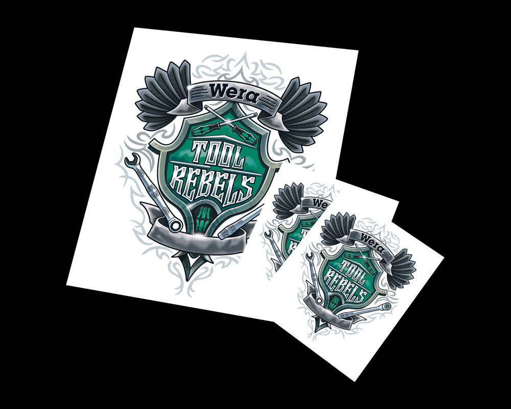 ชุดสติ๊กเกอร์ Wera Tool Rebel 3 ชิ้น