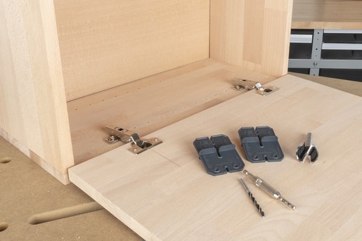จิ๊กเจาะรู บานพับถ้วย Wolfcraft 4655000 Hinge Hole Set Ø 26 mm ชุด 5 ชิ้น