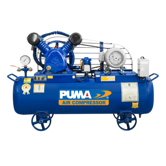 ปั๊มลมขนาดใหญ่ ปั๊มลมสายพาน PUMA PP23-PPM380V 3HP 380V ถัง 165 ลิตร 2 ลูกสูบ