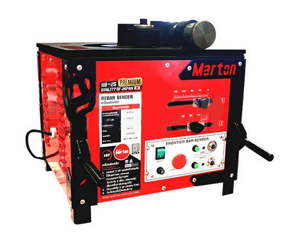  เครื่องดัดเหล็กข้ออ้อย 6-25 มม. 3 HP. 220V. Marton RB-25-PREMIUM 