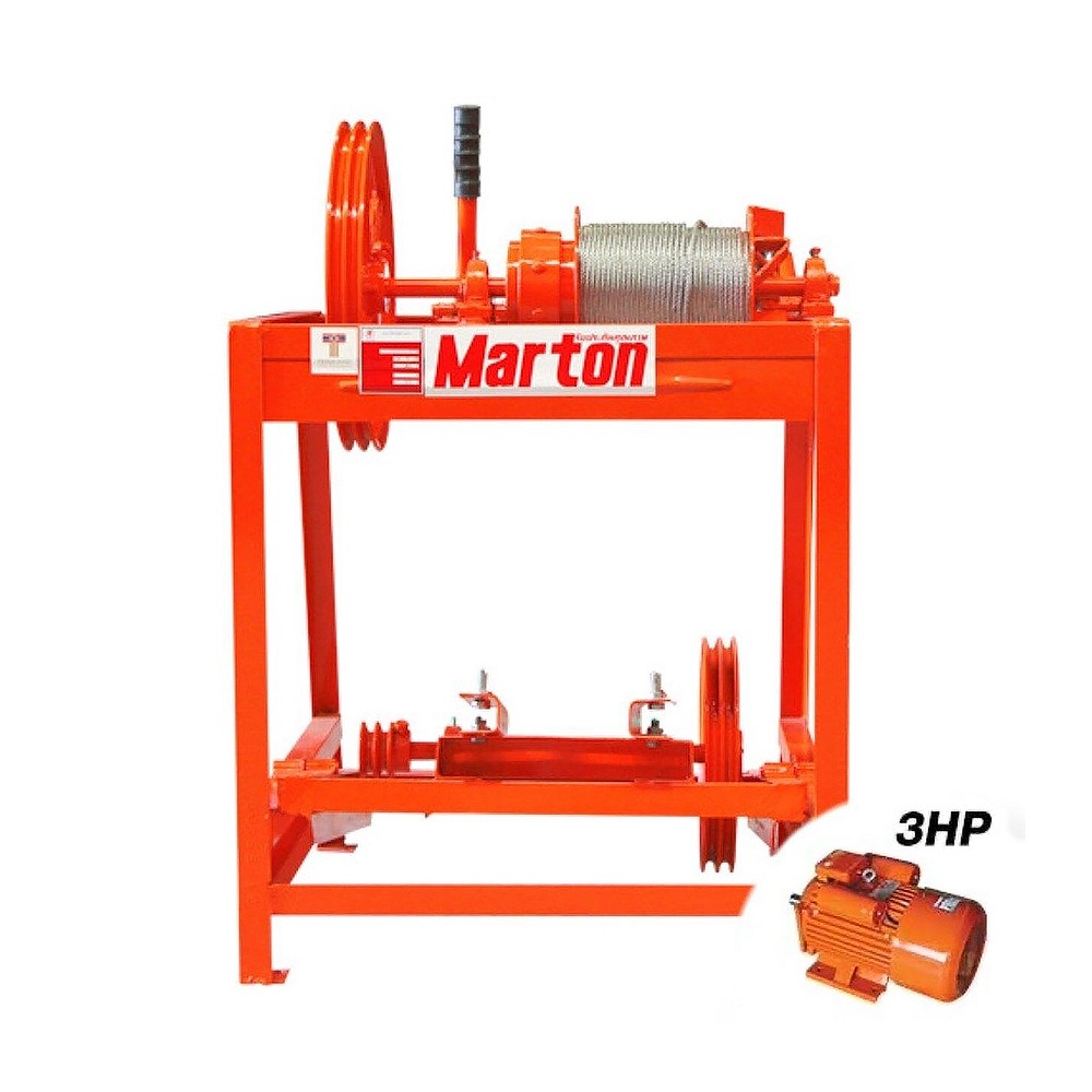 ลิฟท์ยกกระป๋องปูน Marton CLIFT1-M220 มอเตอร์ marton 3 แรงม้า 220 โวลต์
