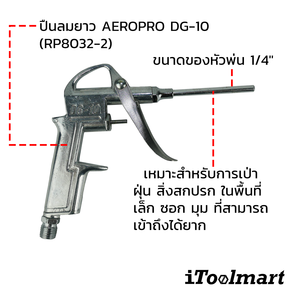 ปืนฉีดลมยาว AEROPRO AP-8032-2 (DG-10) 