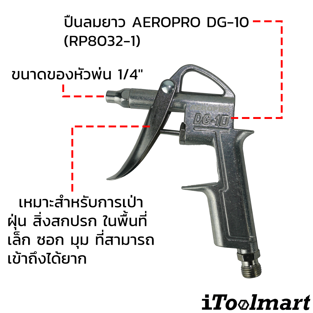 ปืนฉีดลมยาว AEROPRO AP-8032-1 (DG-10) 